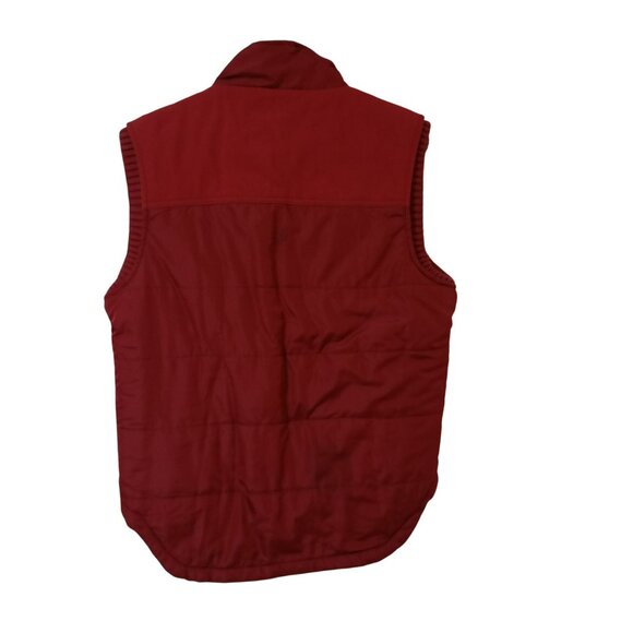 Aeropostale Vest Red Quilted With Plaid Lining Mens Small - Picture 7 of 11